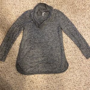 Heathered Gray Cowl Neck Pullover